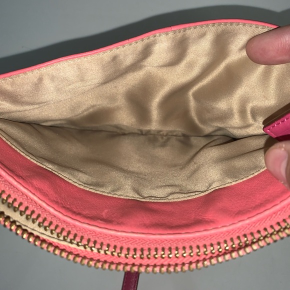 Coach Pink Leather Zipper Crossbody Messenger - Picture 11 of 11